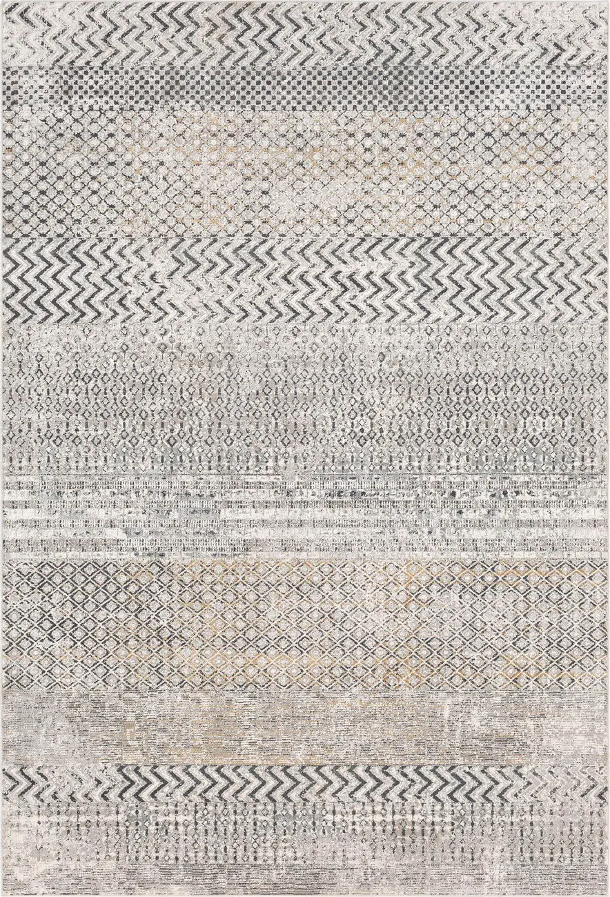 Milano MLN-2308 Gray Patterned Synthetic Rug