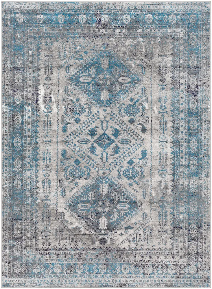 Monte Carlo MNC-2312 Light Gray Bordered Traditional Rug