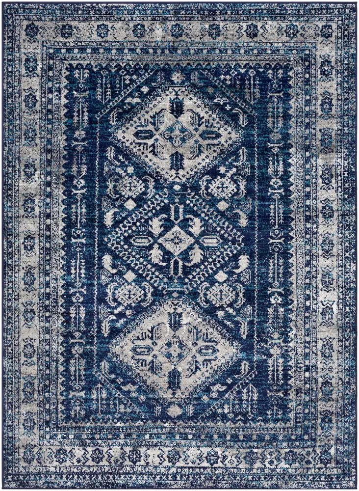 Monte Carlo MNC-2315 Navy Transitional Synthetic Rug