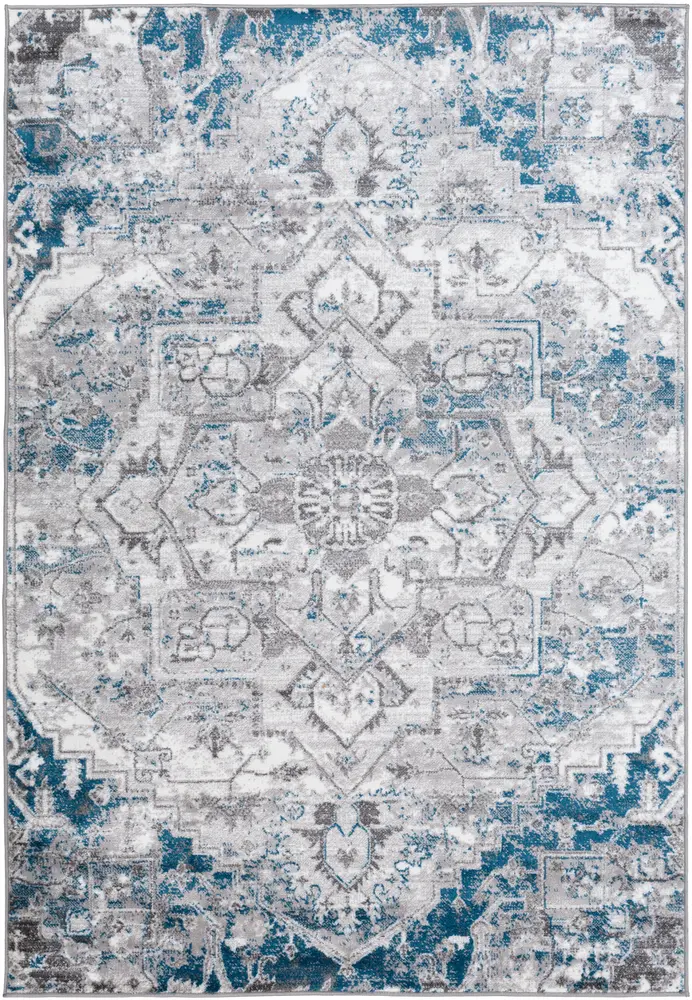 Monte Carlo MNC-2318 Sky Blue Transitional Synthetic Rug