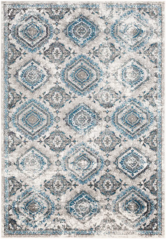 Monte Carlo MNC-2326 Sky Blue Transitional Synthetic Rug