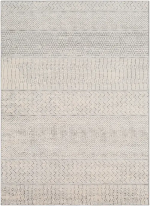 Surya Monaco MOC-2306 Silver Gray Abstract Synthetic Rug