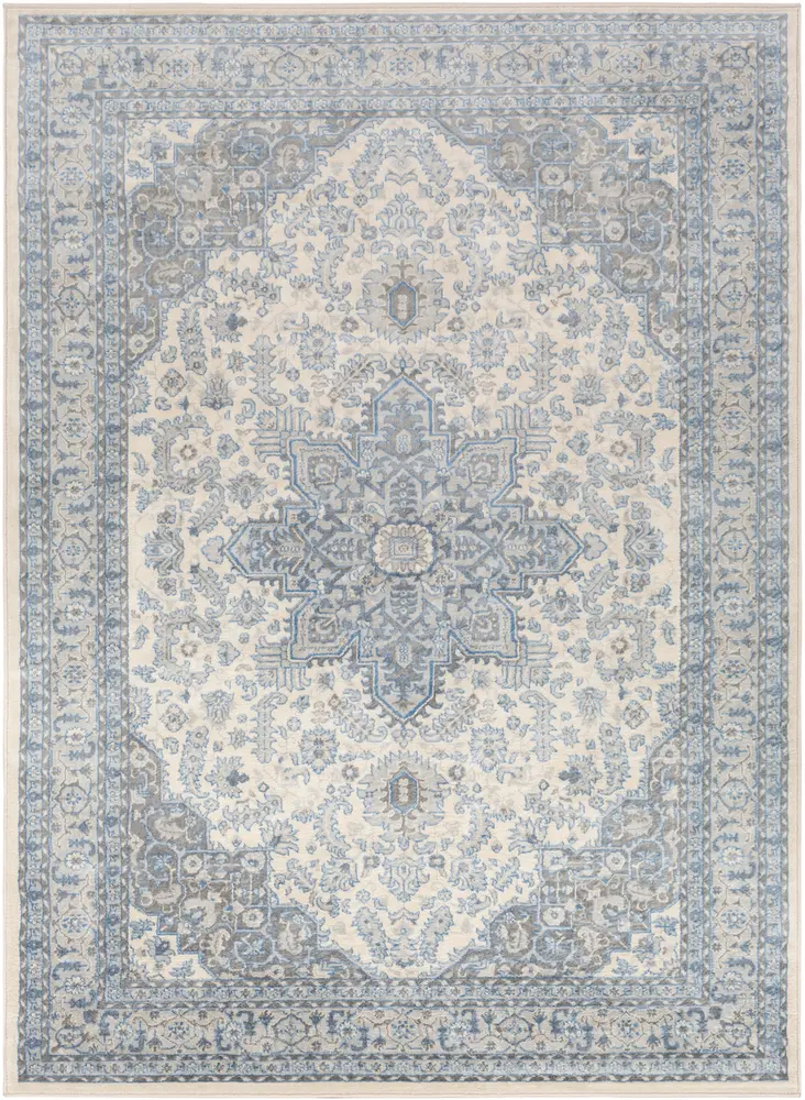 Monaco MOC-2313 Bright Blue Traditional Transitional Rug