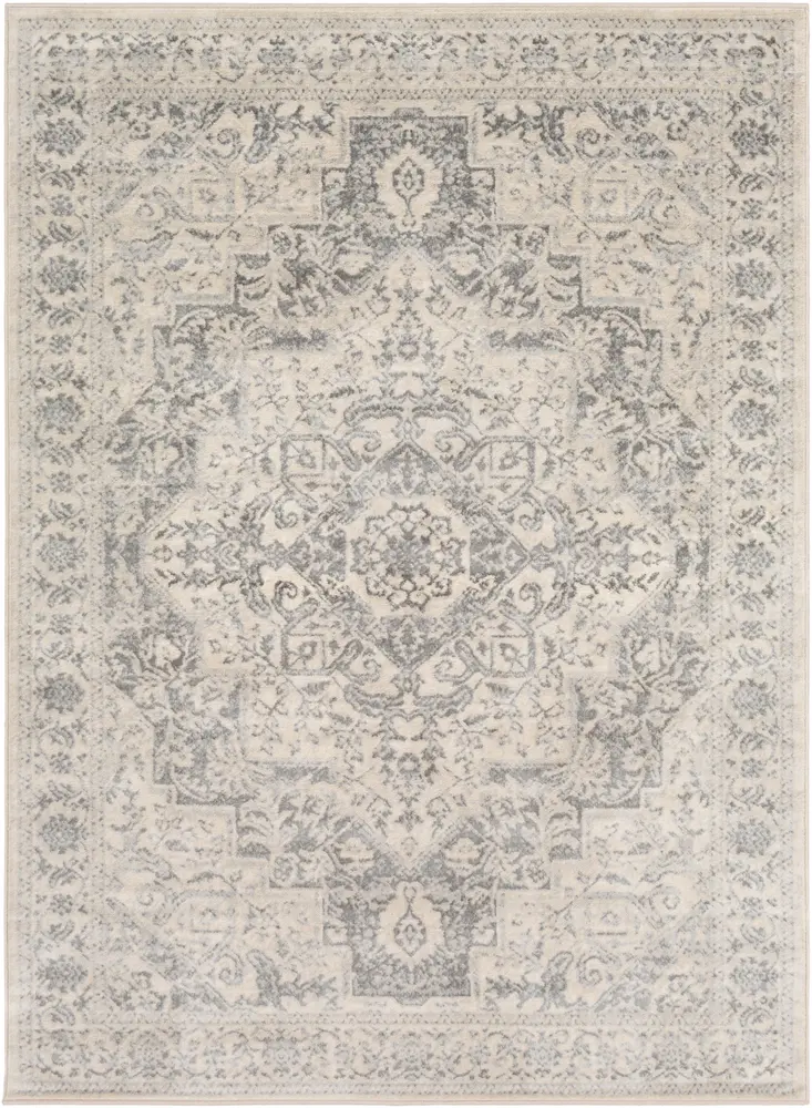 Monaco MOC-2315 Silver Gray Traditional Synthetic Rug