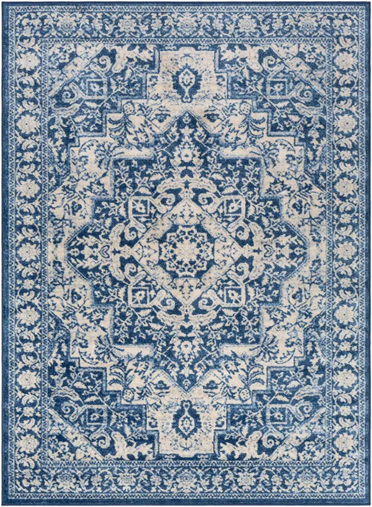 Monaco MOC-2316 Bright Blue Synthetic Traditional Rug