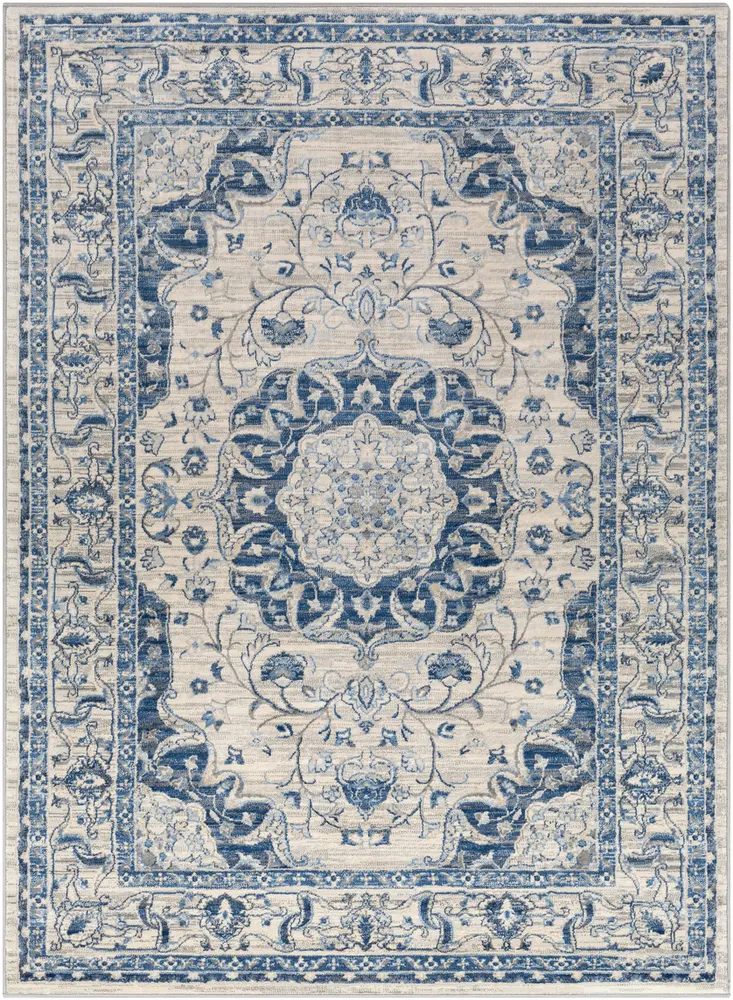 Monaco MOC-2318 Navy Traditional Bordered Rug