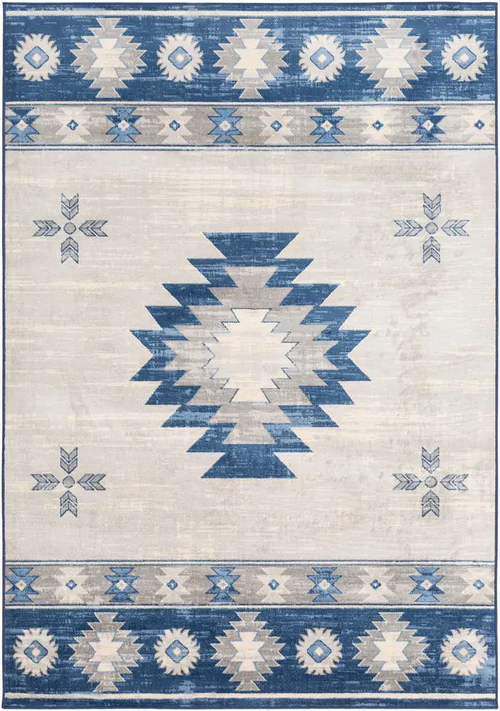 Monaco MOC-2321 Navy Transitional Synthetic Rug