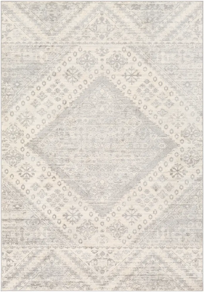 Monaco MOC-2326 Medium Gray Abstract Synthetic Rug