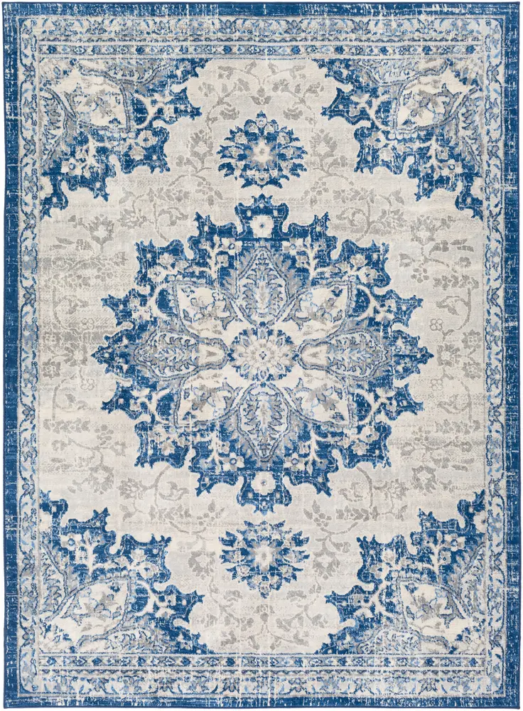 Monaco MOC-2327 Navy Traditional Transitional Rug