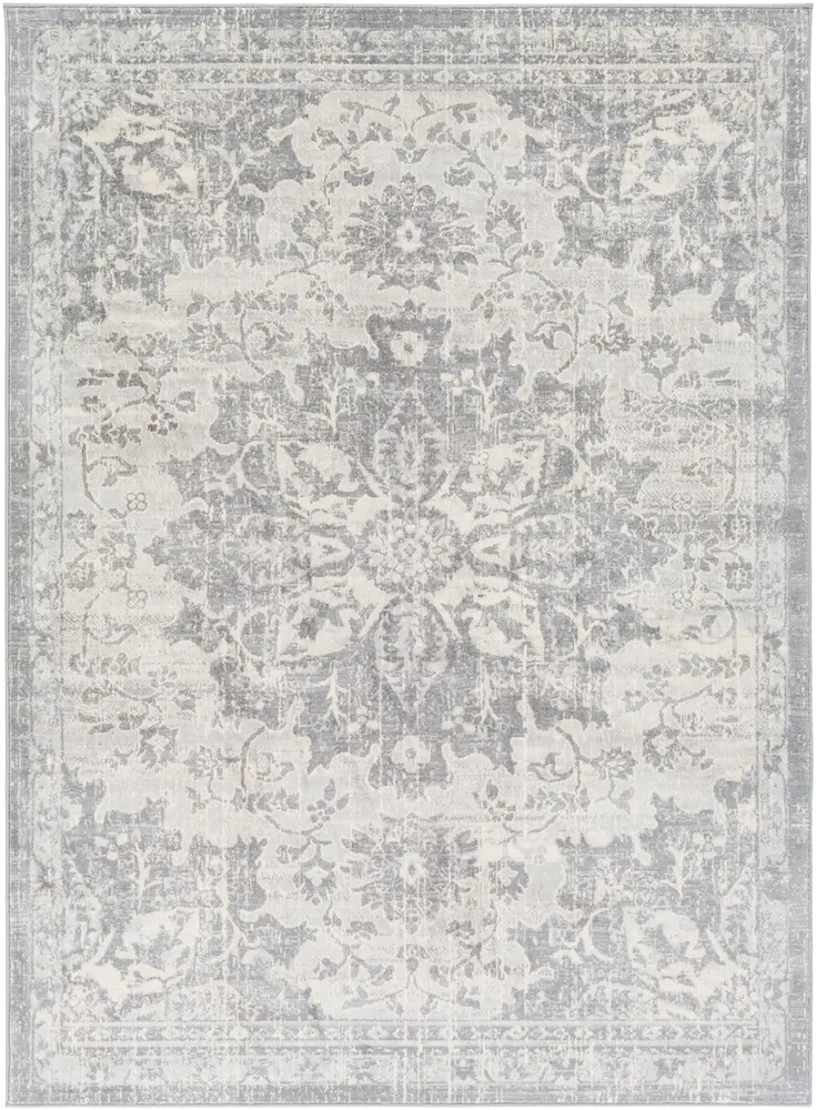 Monaco MOC-2328 Silver Gray Traditional Synthetic Rug