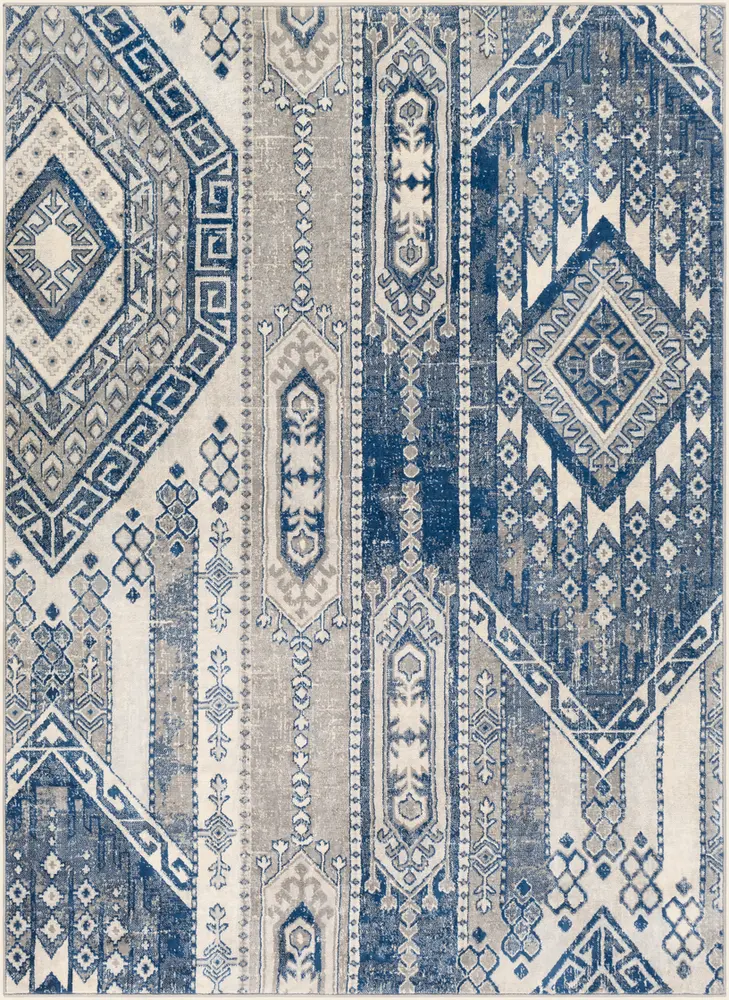 Monaco MOC-2332 Navy Abstract Patterned Rug