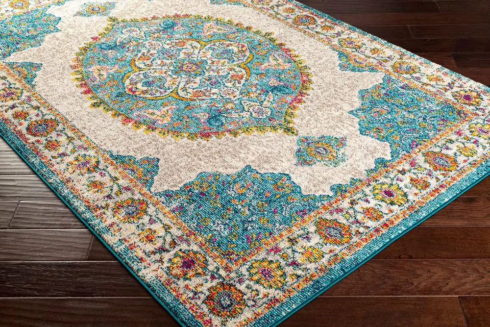 Morocco MRC-2333 teal Rug