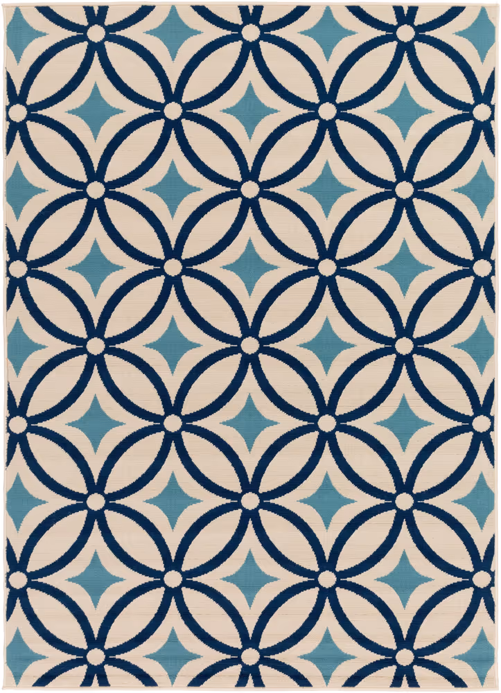Surya Marina MRN-3001 Navy Outdoor Patterned Rug