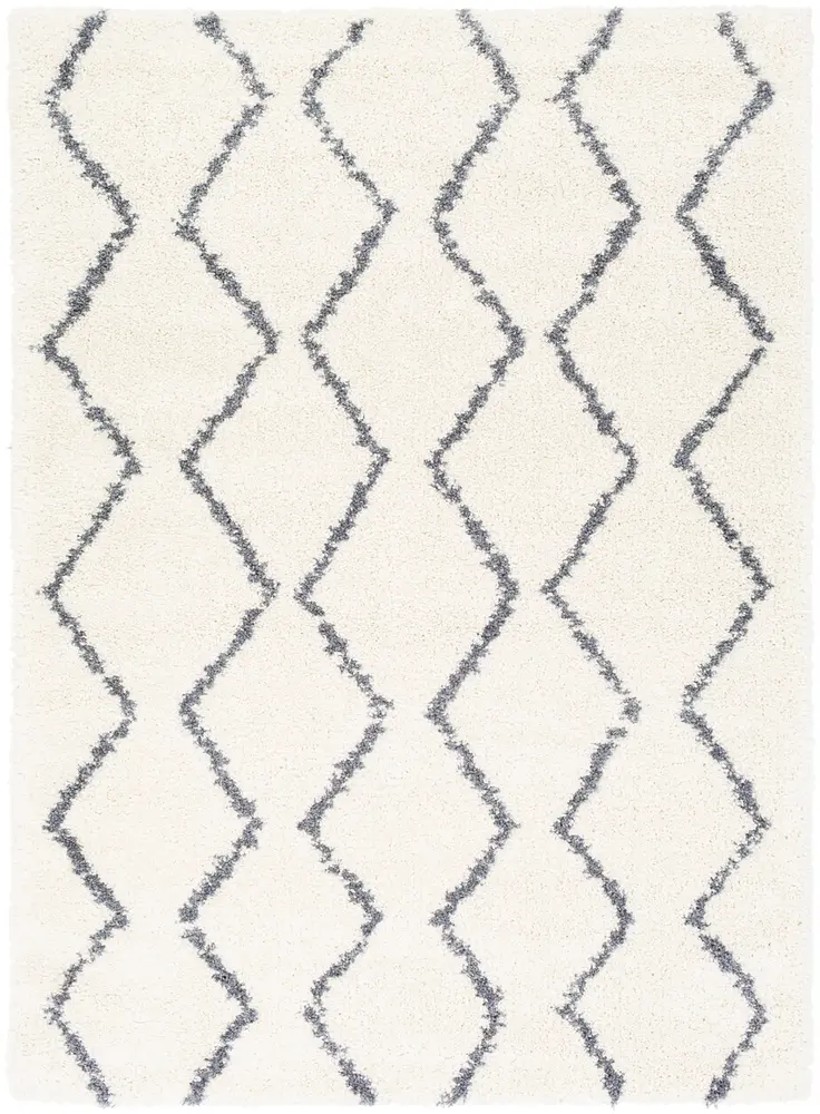 Maroc shag MRS-2307 Medium Gray Abstract Synthetic Rug
