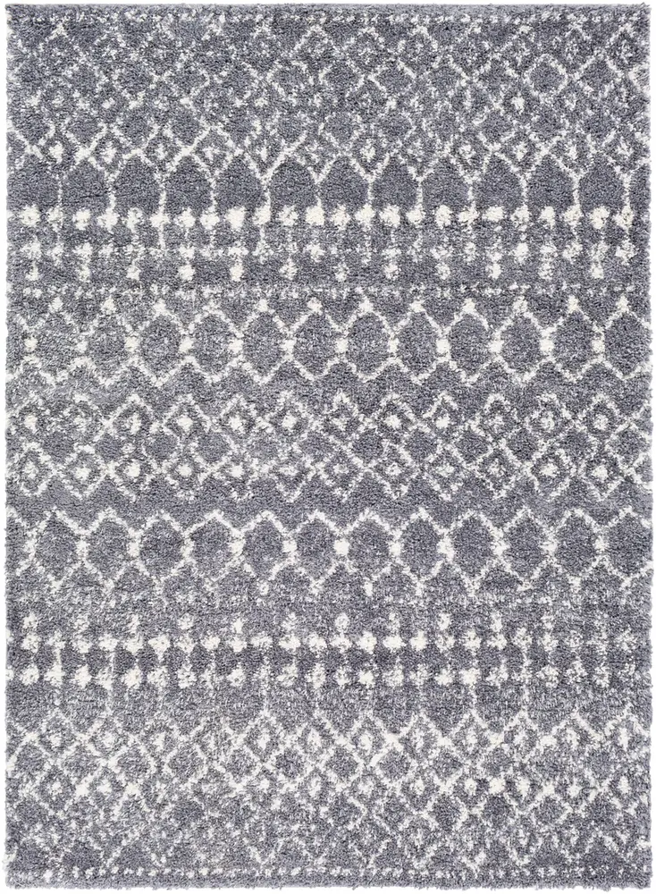 Maroc shag MRS-2308 Medium Gray Shag Synthetic Rug