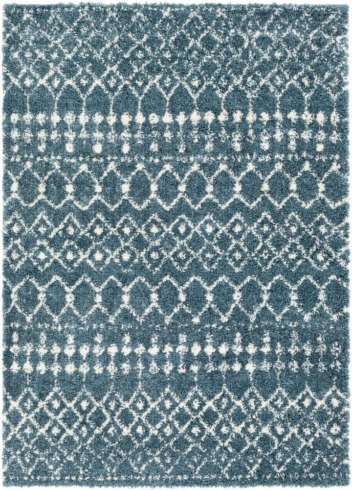 Maroc shag MRS-2309 Navy Shag Synthetic Rug