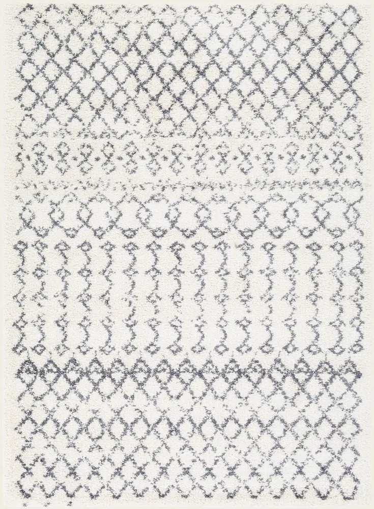 Maroc shag MRS-2311 Medium Gray Abstract Synthetic Rug