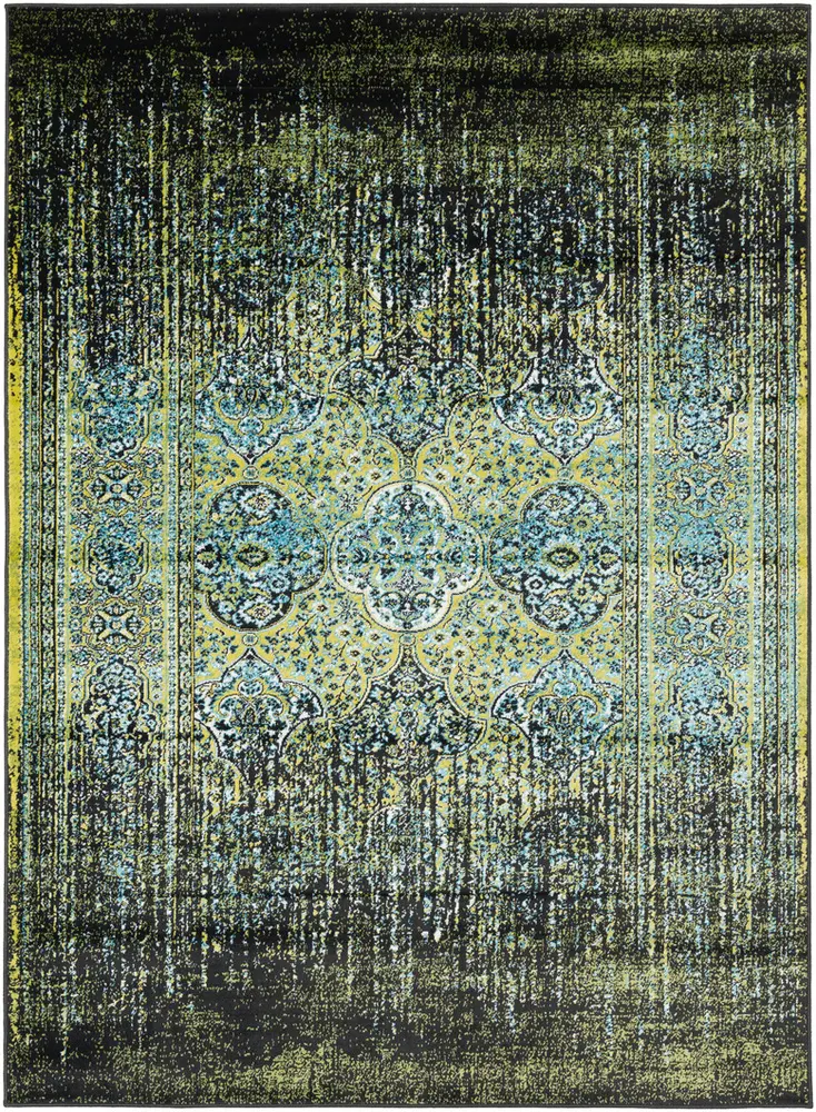 Mumbai MUM-2313 Aqua Transitional Synthetic Rug
