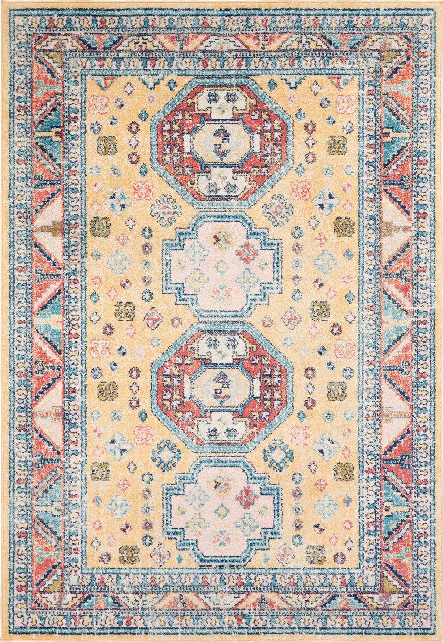 Modern Loom Alisony ALY-2305 Multi-Colored Power Loomed Synthetic Rug