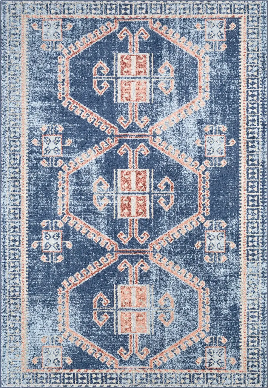 Modern Loom Alisony ALY-2312 Blue Power Loomed Synthetic Rug