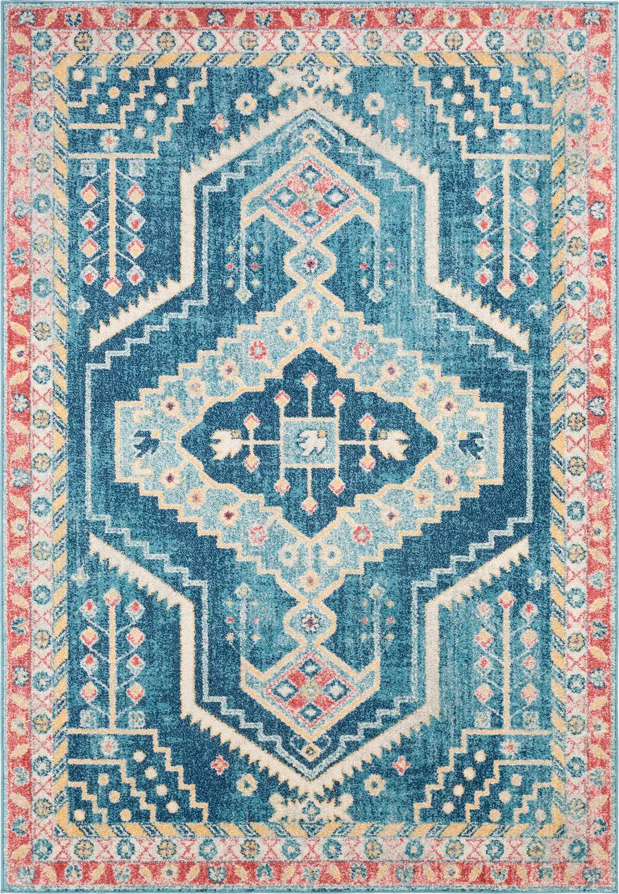 Modern Loom Alisony ALY-2315 Blue Power Loomed Synthetic Rug