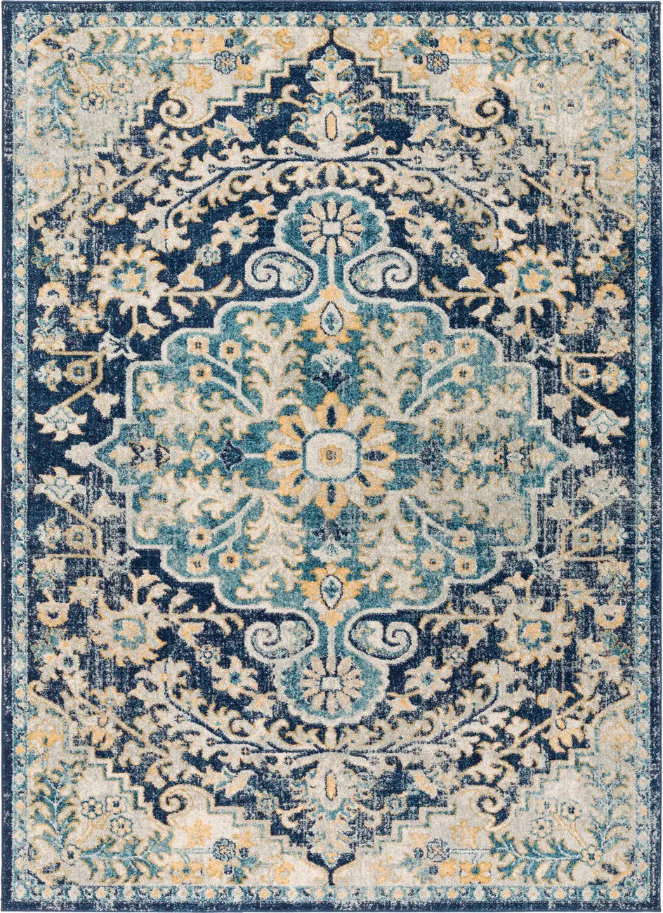 Modern Loom Alisony ALY-2320 Blue Power Loomed Synthetic Rug