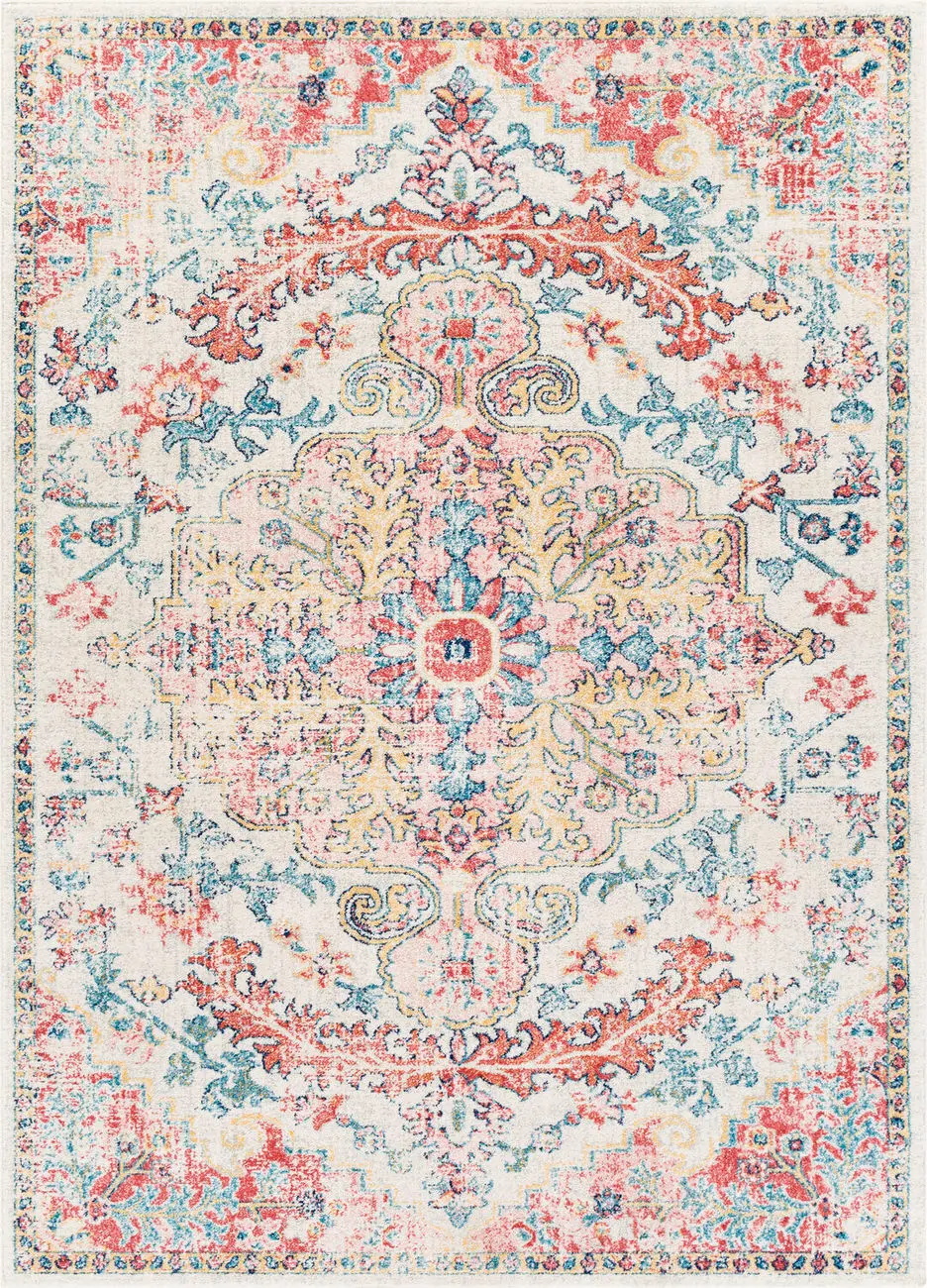 Modern Loom Alisony ALY-2323 Multi-Colored Power Loomed Synthetic Rug