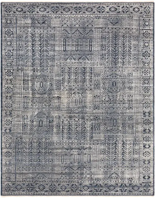 Surya Nobility NBI-2302 Dark Blue Wool Abstract Rug