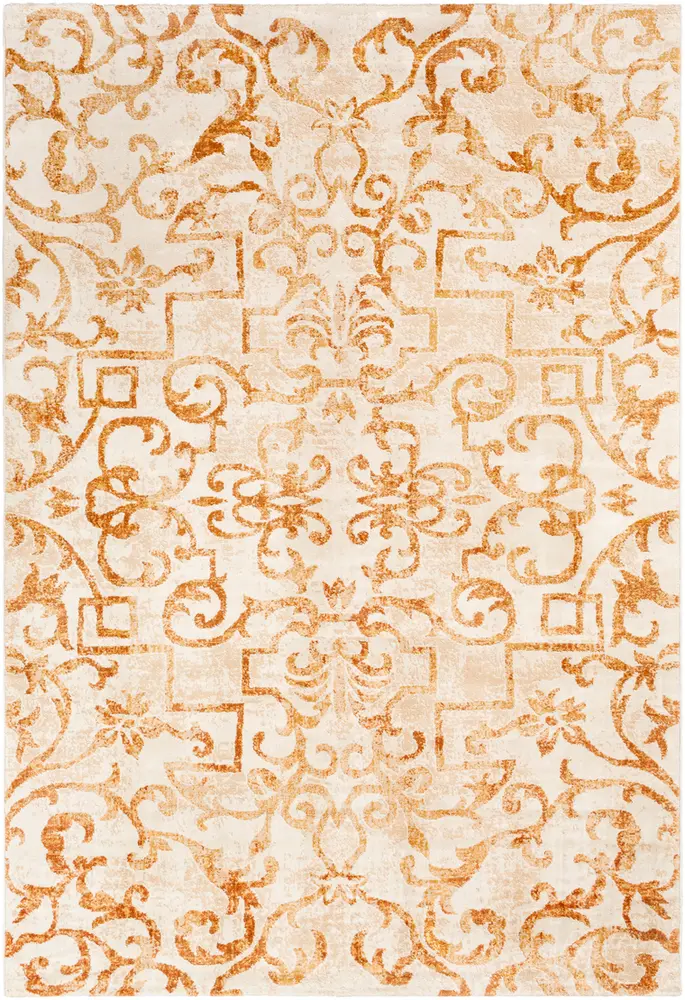 Notting Hill NHL-2305 Burnt Orange Transitional Patterned Rug