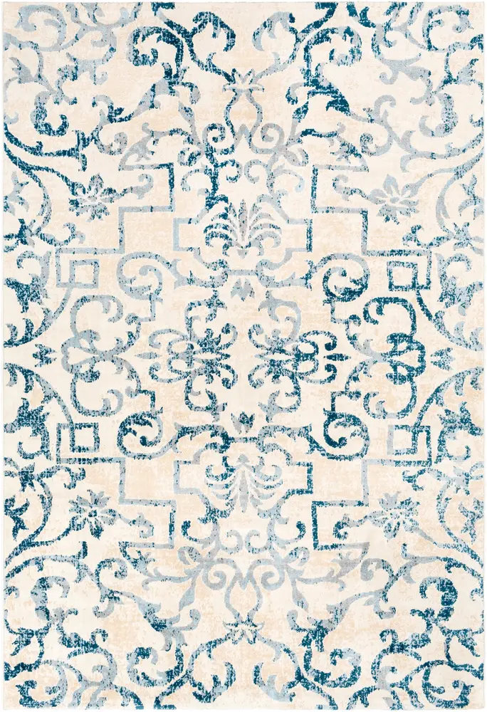 Notting Hill NHL-2306 Pale Blue Synthetic Transitional Rug