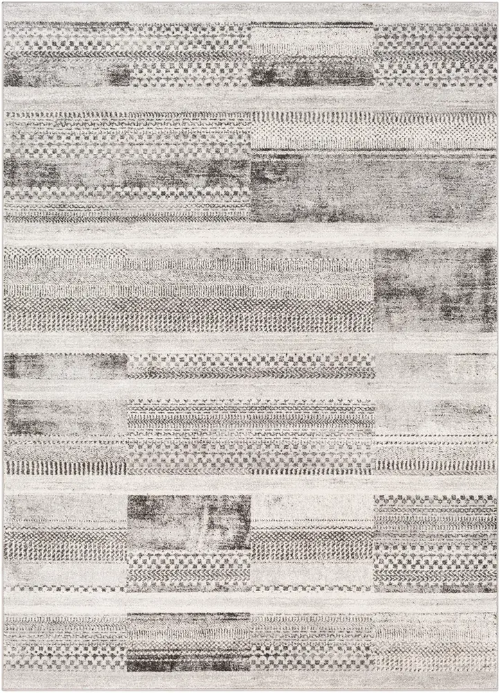 Nepali NPI-2309 Medium Gray Synthetic Abstract Rug