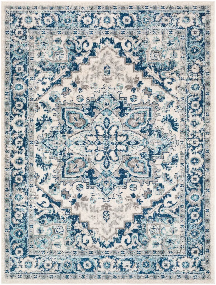 Alkaluropus ALKL-2301 Dark Blue Traditional Synthetic Rug