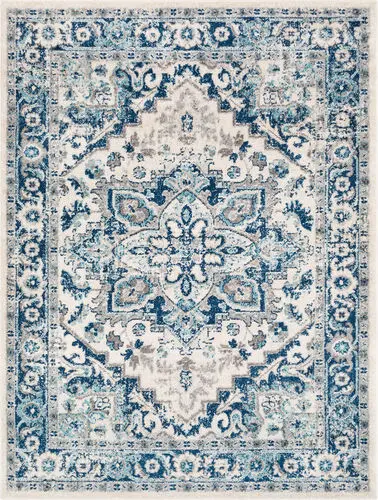 Alkaluropus ALKL-2301 Dark Blue Traditional Synthetic Rug Product Image