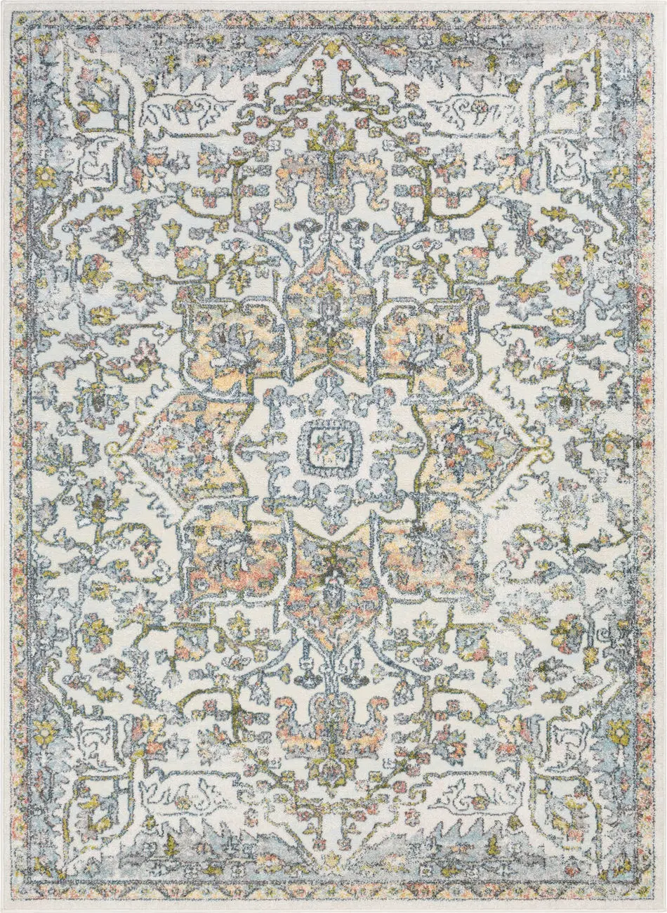 Modern Loom New Mexico NWM-2318 Multi-Colored Power Loomed Synthetic Rug