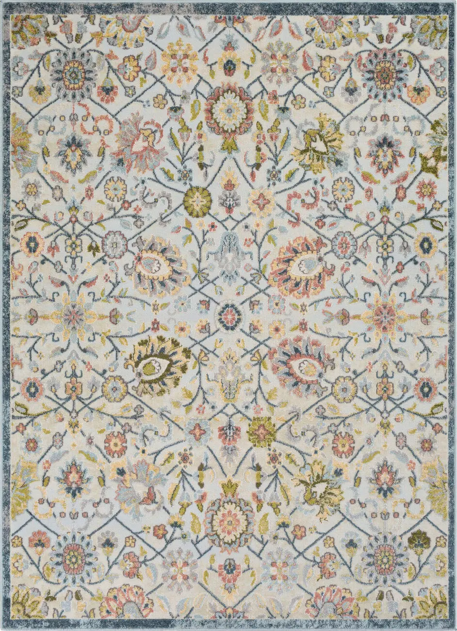 Modern Loom New Mexico NWM-2323 Multi-Colored Power Loomed Synthetic Rug