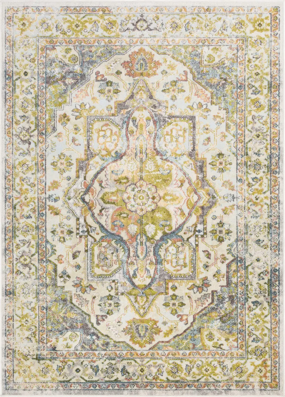 Modern Loom New Mexico NWM-2337 Green Power Loomed Synthetic Rug