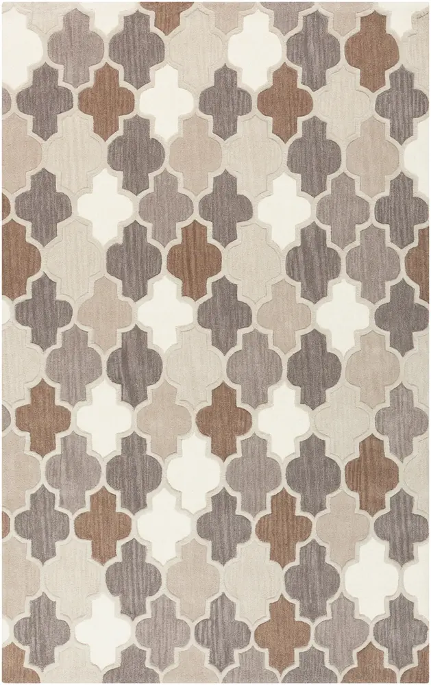 Oasis OAS-1088 Medium Gray Wool Patterned Rug