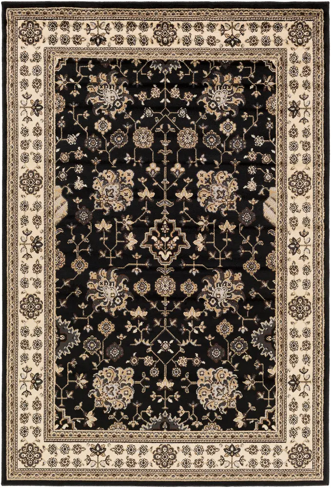 Allbush ALLB-1070 Black Synthetic Traditional Rug