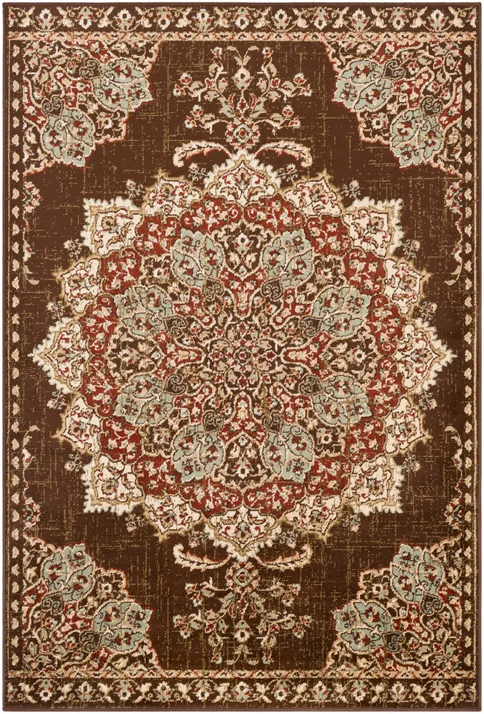 Modern Loom Allbush ALLB-1082 Dark Red Traditional Synthetic Rug