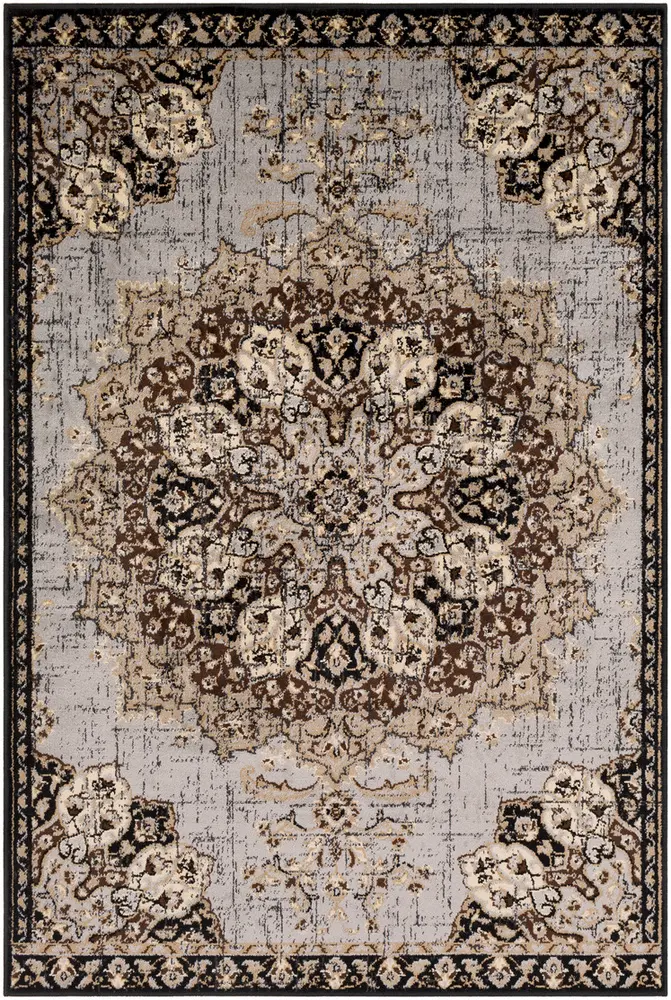 Modern Loom Allbush ALLB-1092 Medium Gray Traditional Transitional Rug