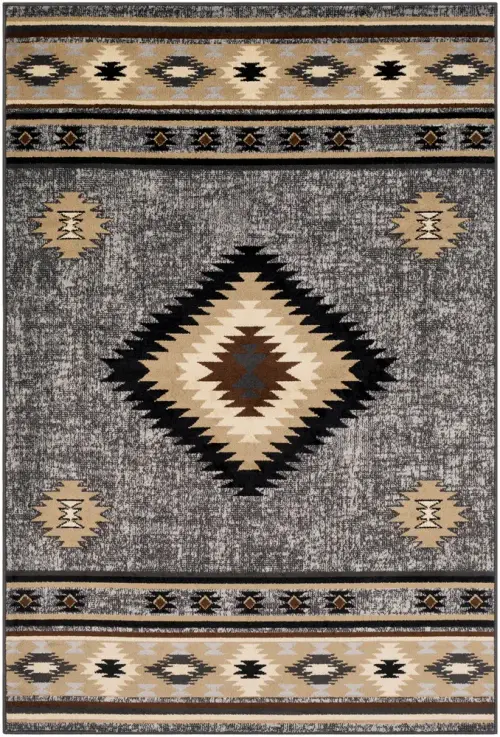 Surya Allbush ALLB-1094 Charcoal Abstract Southwestern Rug
