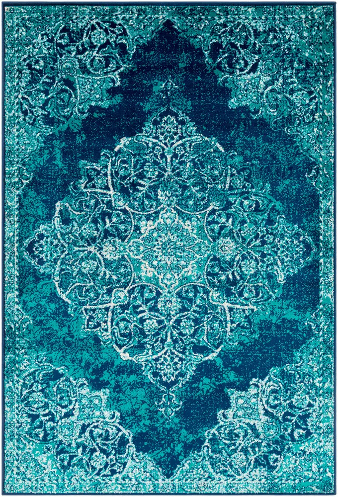 Allbush ALLB-1098 Teal Traditional Transitional Rug
