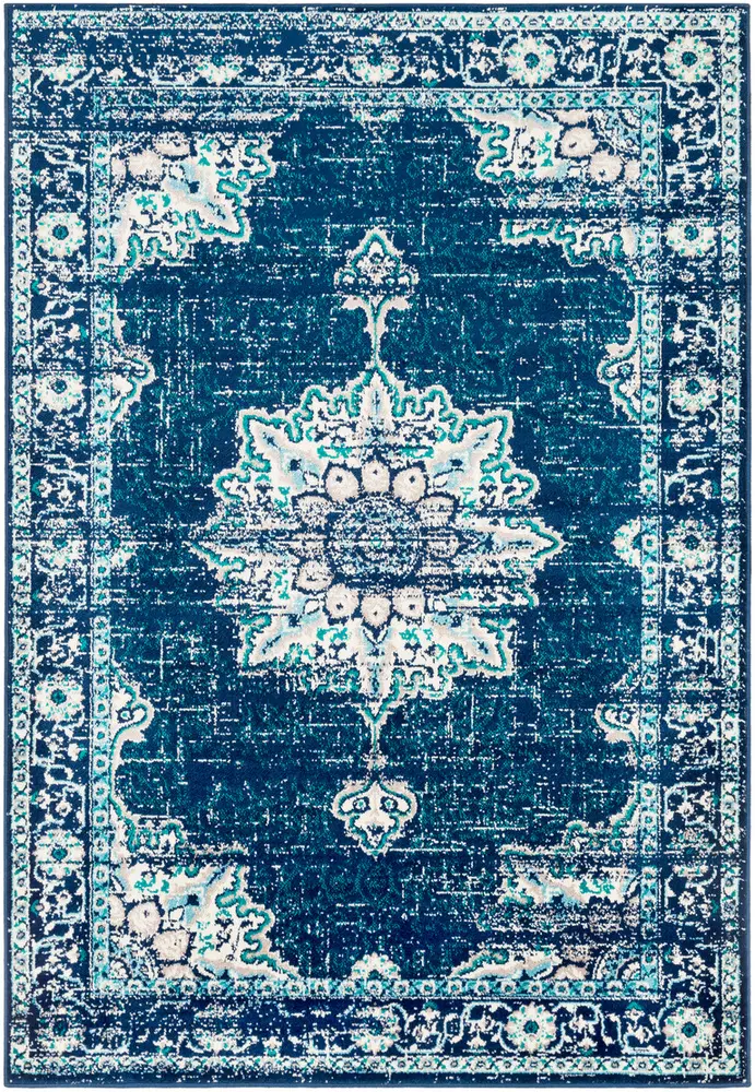 Allbush ALLB-1100 Dark Blue Traditional Transitional Rug
