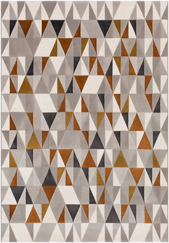 Peachtree PCH-1008 Burnt Orange Abstract Synthetic Rug