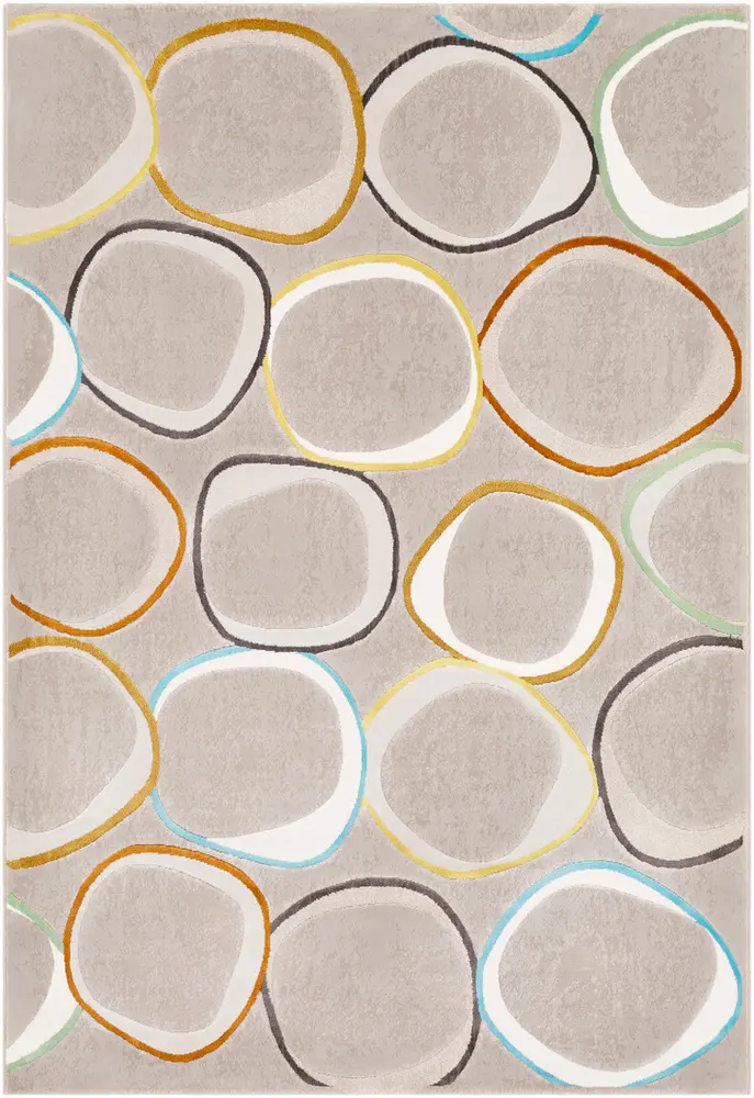 Peachtree PCH-1016 Sky Blue Synthetic Abstract Rug