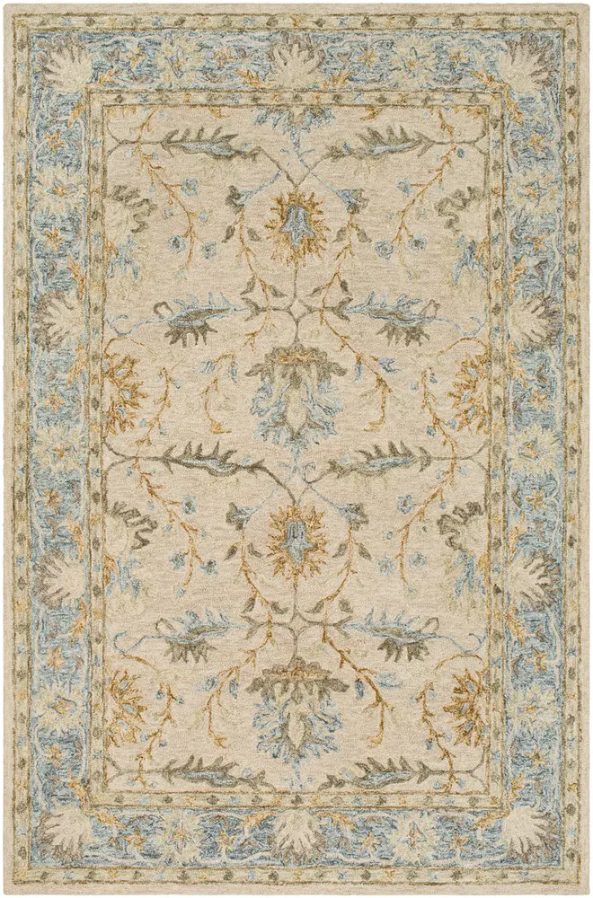 Panipat PNP-2308 Light Gray Traditional Wool Rug
