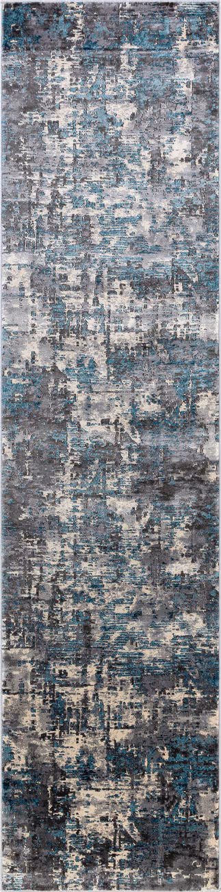 Modern Loom Pune Pun-2308 Blue Power Loomed Synthetic Rug
