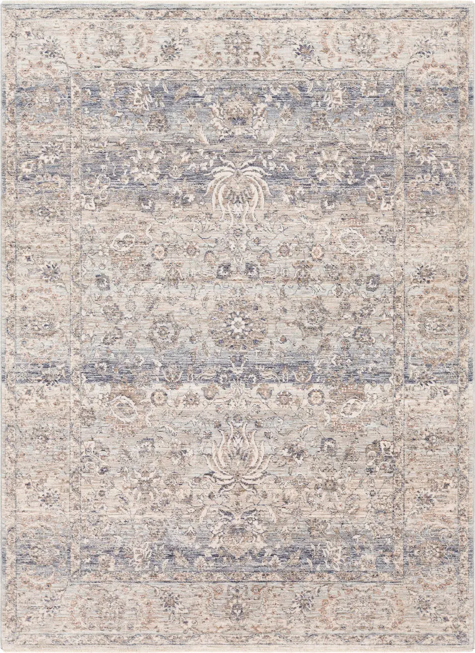 Palazzo PZL-2302 Blue Synthetic Traditional Rug