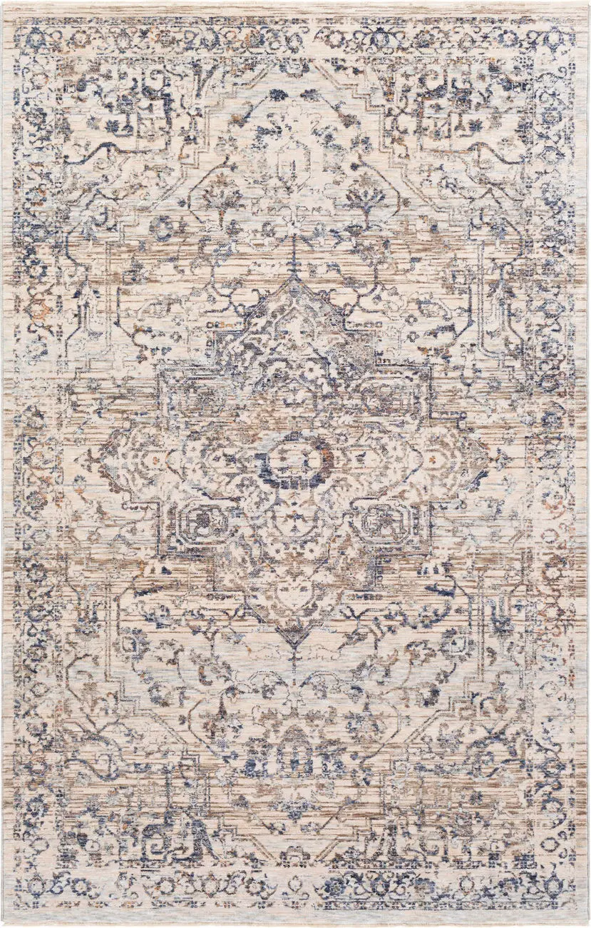 Palazzo PZL-2304 Blue Traditional Synthetic Rug