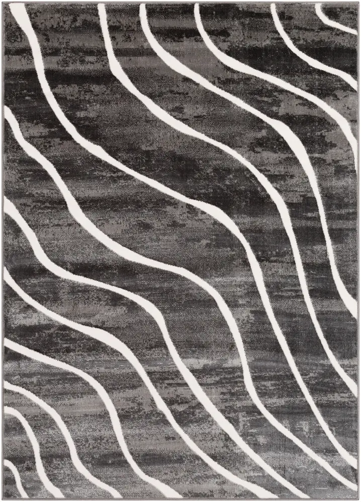 Rabat RBT-2310 Charcoal Transitional Abstract Rug